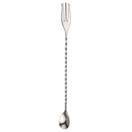 Mezclar 300mm Cocktail Spoon with Fork Stainless Steel